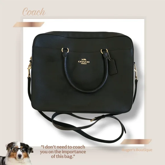 🌿COACH Leather Authentic Laptop Briefcase Bag - Absolutely Gorgeous!!! - Picture 16 of 17
